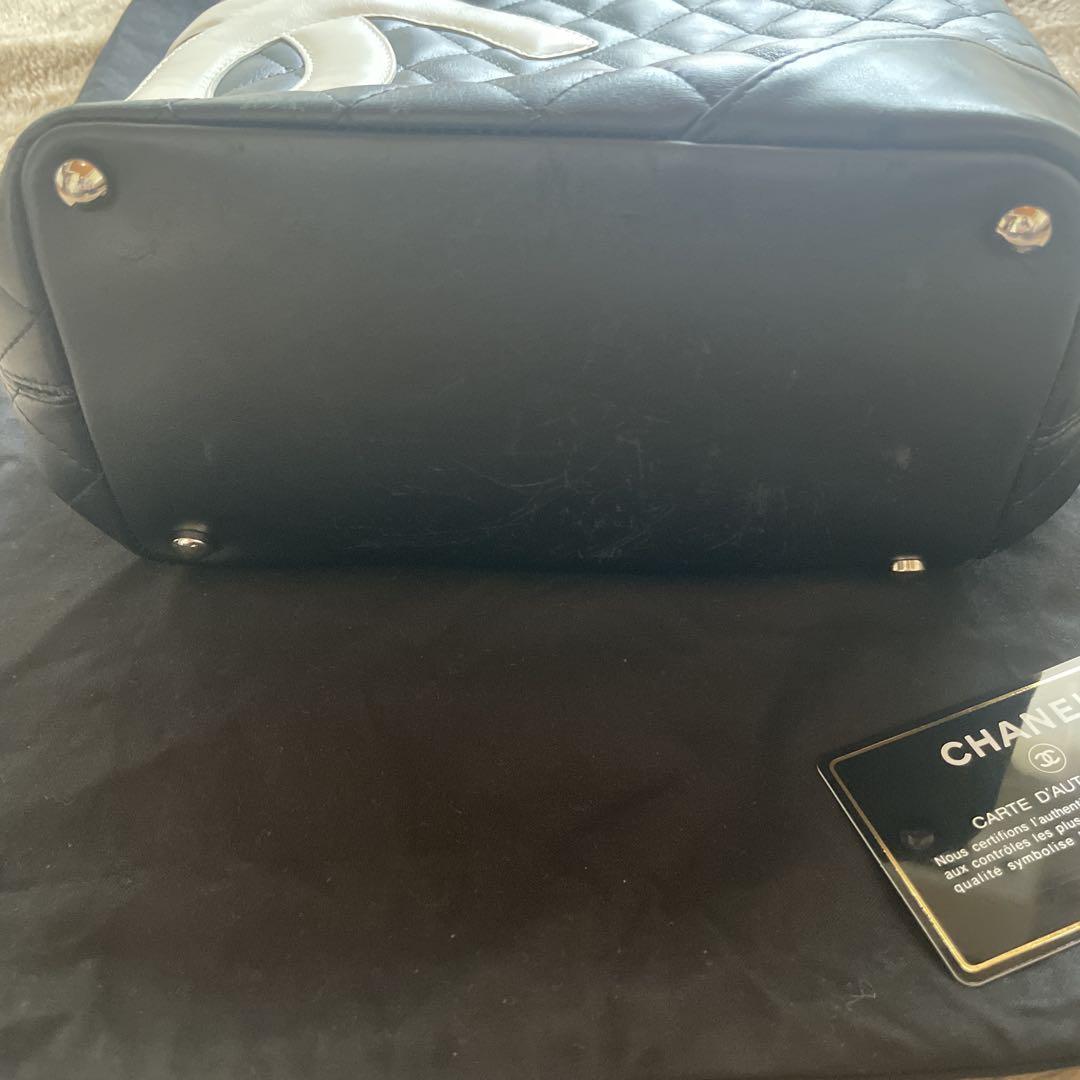 CHANEL カンボンラインミディアムトートバッグ黒