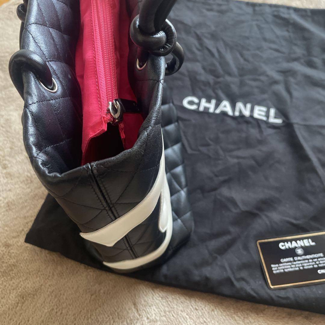 CHANEL カンボンラインミディアムトートバッグ黒