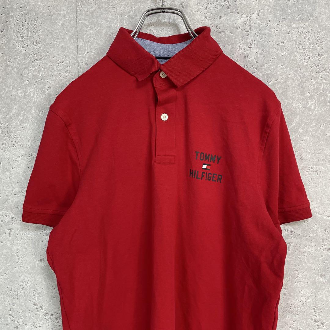 TOMMY HILFIGER ワンポイント ポロシャツ 半袖シャツ 古着 S