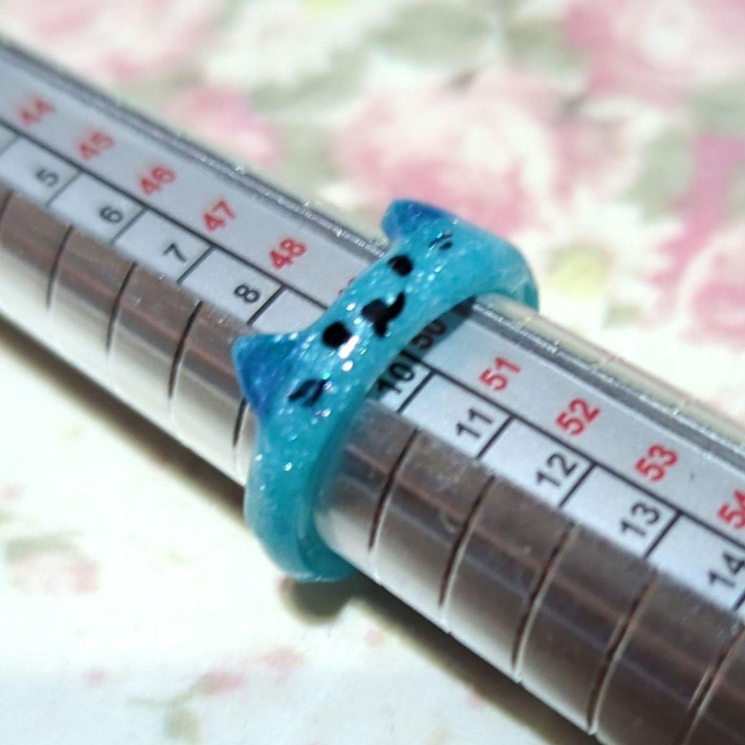22℃の魔法猫耳リング☆温度でカラーチェンジblue②