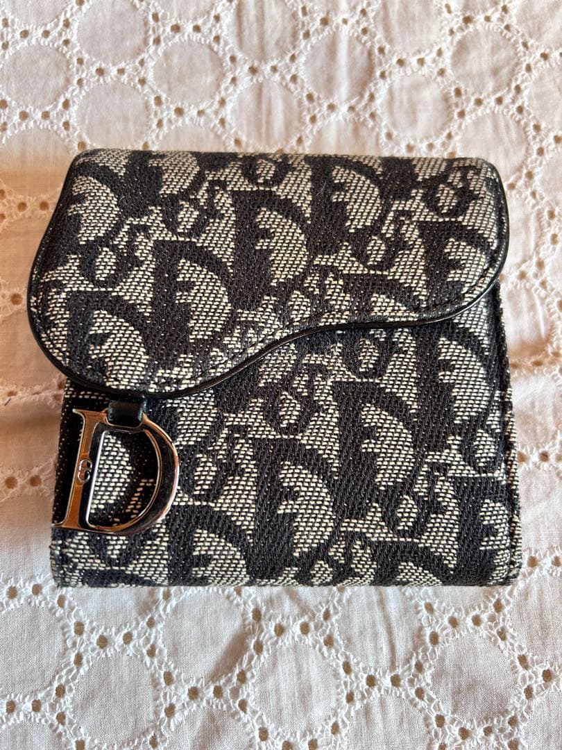 Christian Dior オブリーク ジャカード トロッター柄 ネイビー