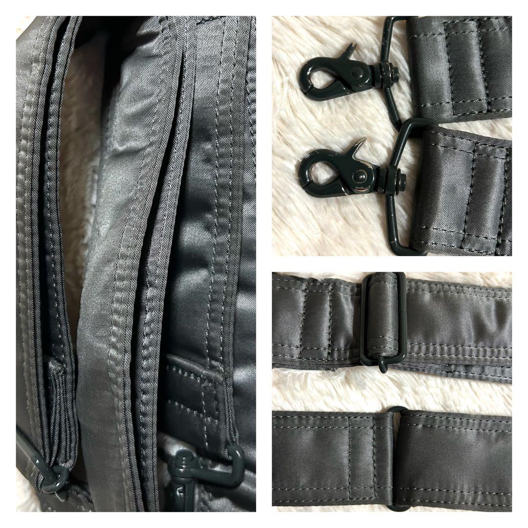 美品　PORTER タンカー　3way 2層式　ビジネス　シルバーグレー