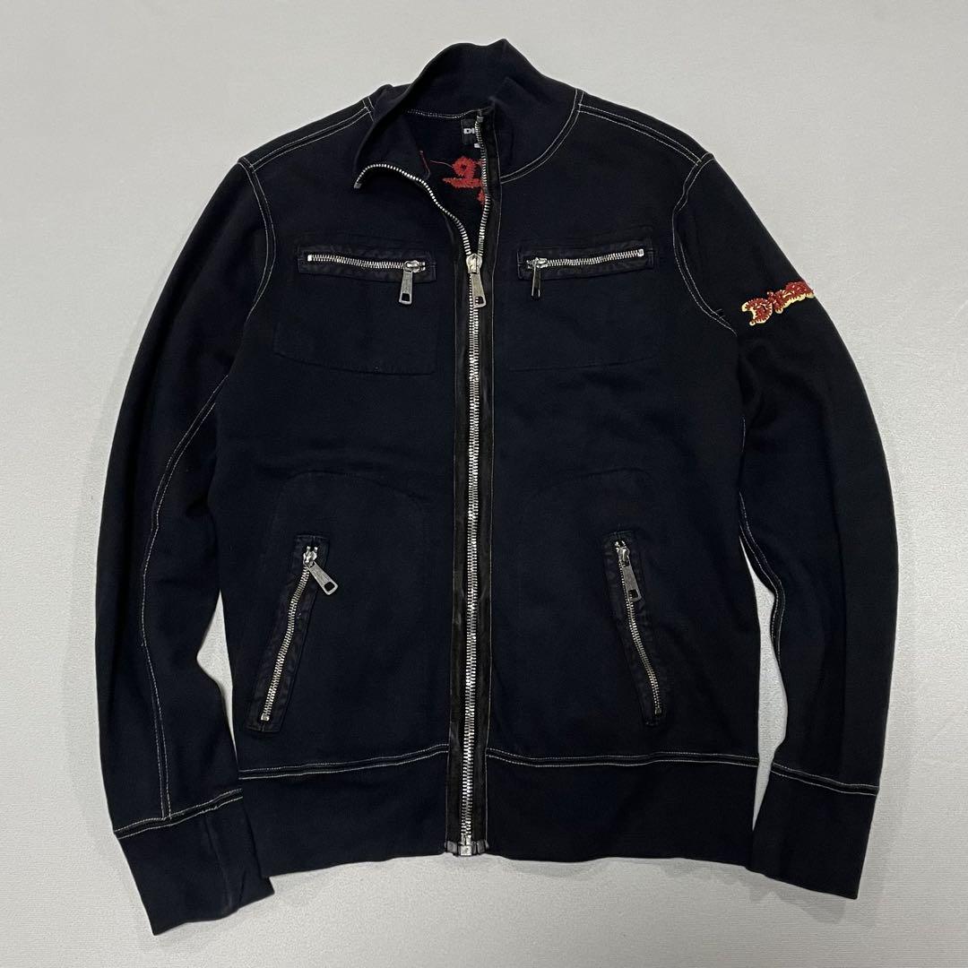 00s Diesel ドライバーズ ジップ スウェット 平成 お兄系 ロック