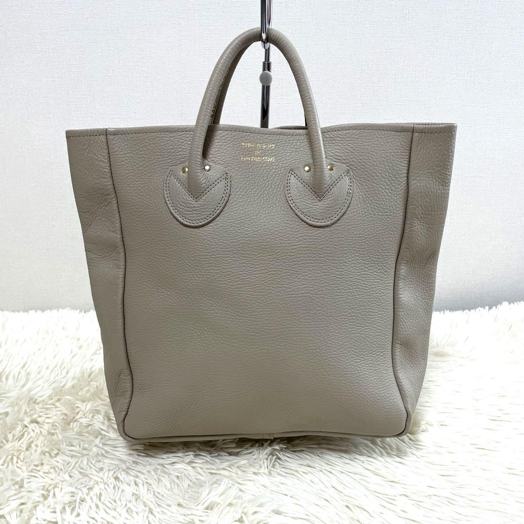 【美品】ヤングアンドオルセン　グレー　ハンドバッグ　Mサイズ　A4対応