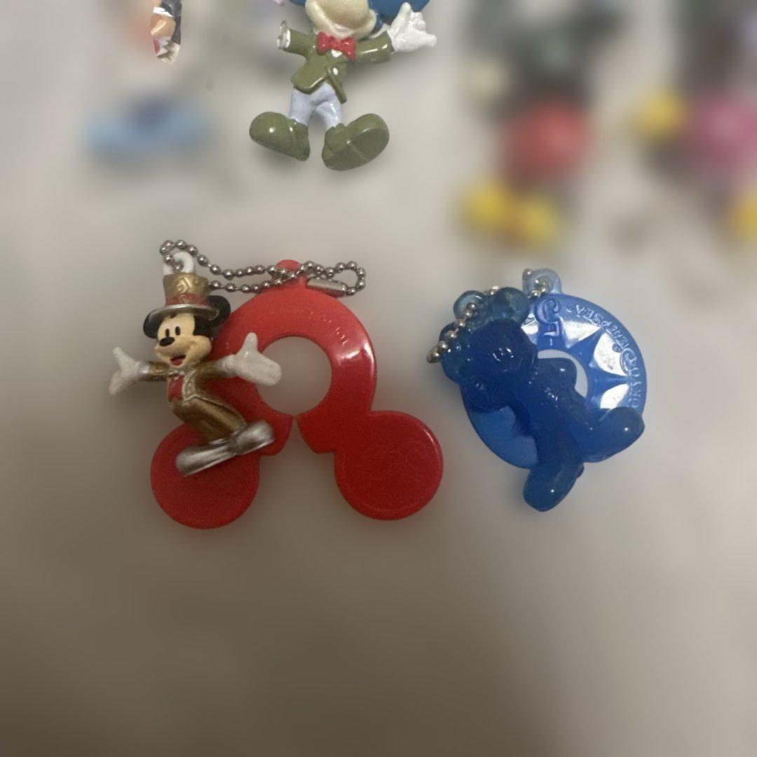 携帯ロープストラップ 2本セット レトロ ミッキー