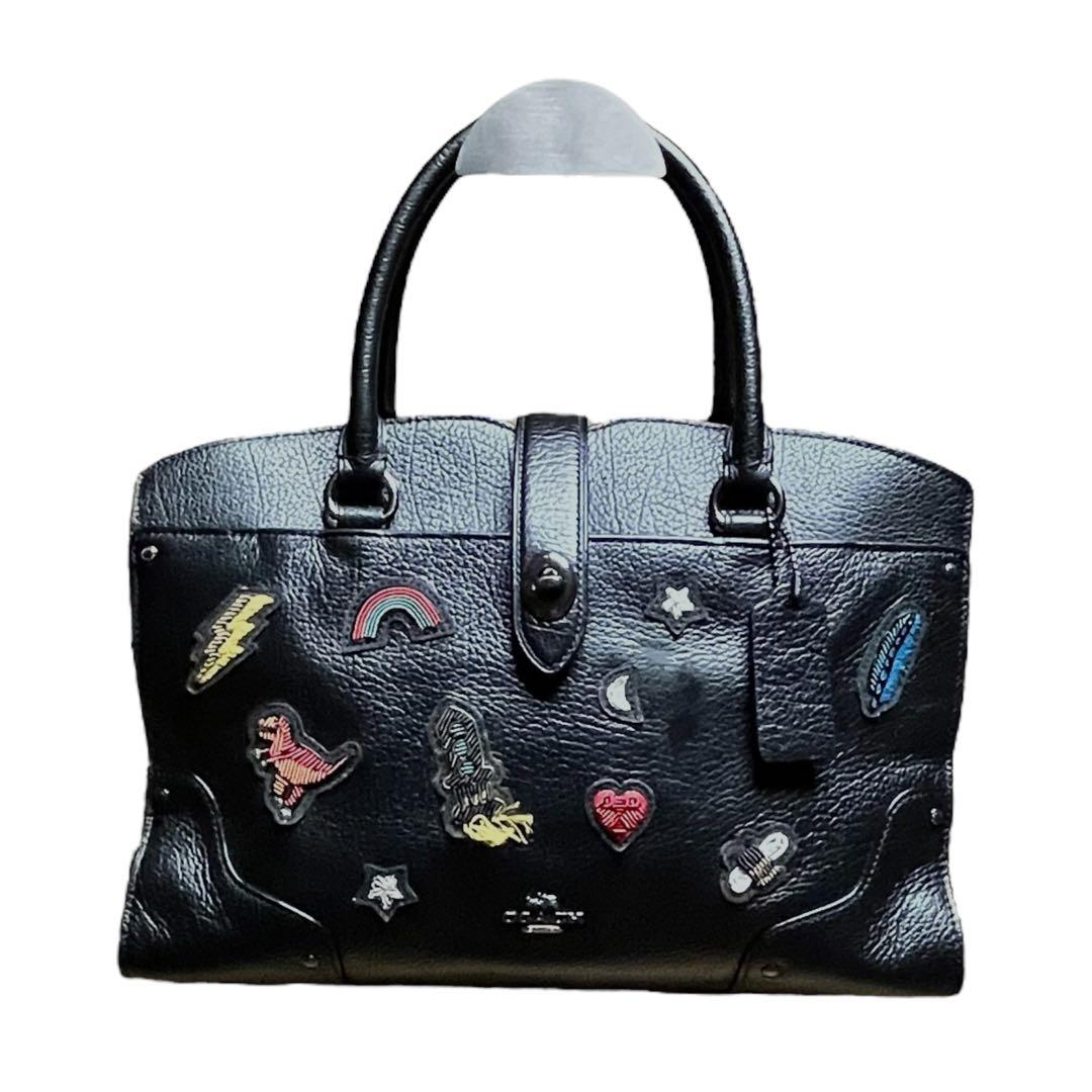 美品　コーチ　ショルダーバッグ　ハンドバッグ　２way マーサーサッチェル　黒