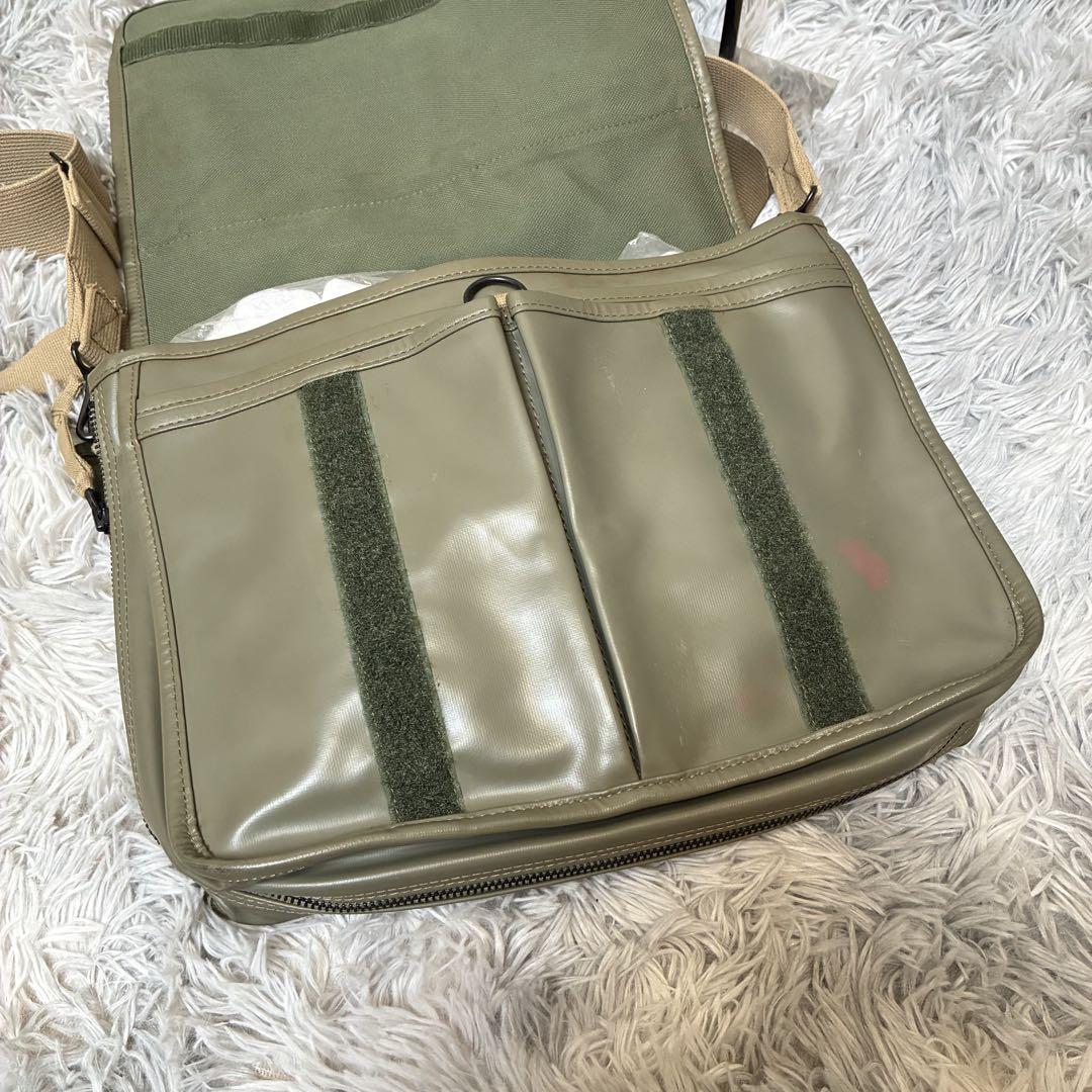 【良品】PORTER LUGGAGE LABEL ミリタリー メッセンジャー