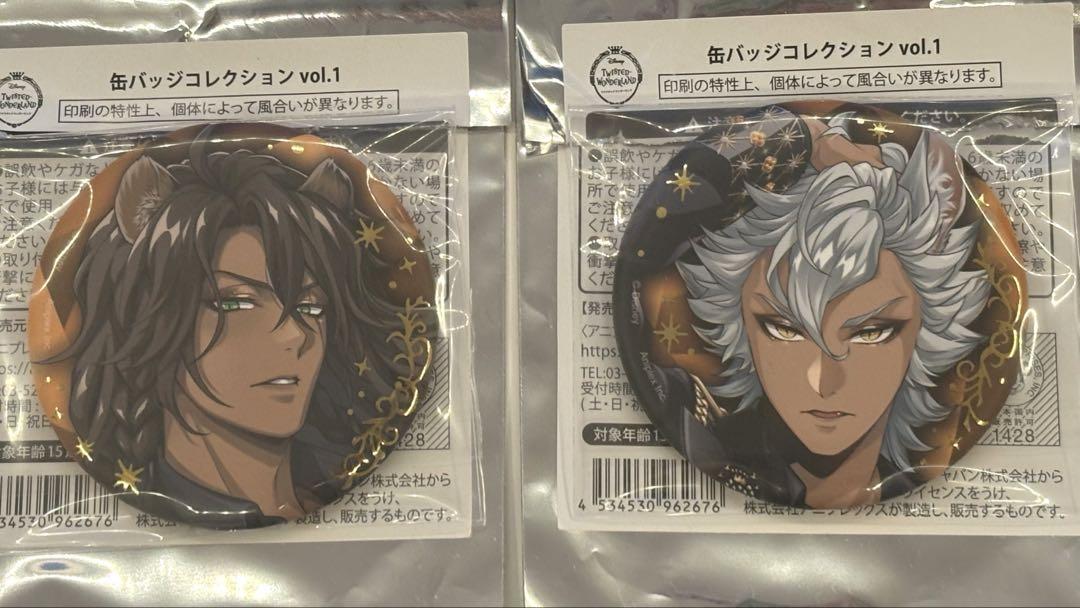 ツイステ ブレイジングジュエル 缶バッジ レオナ ジャック