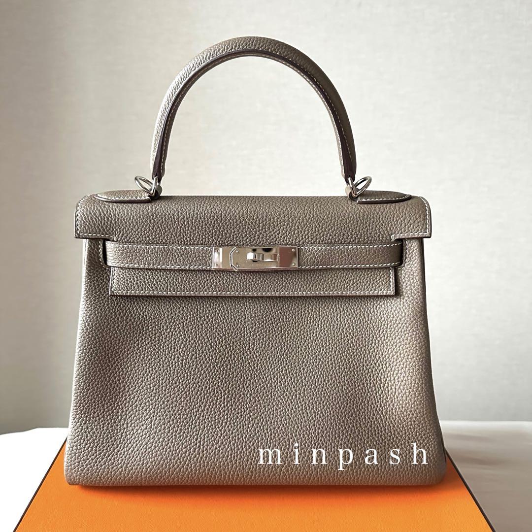 美品✨ HERMES ケリー28 人気色 エトゥープ 内縫い トゴ Z刻