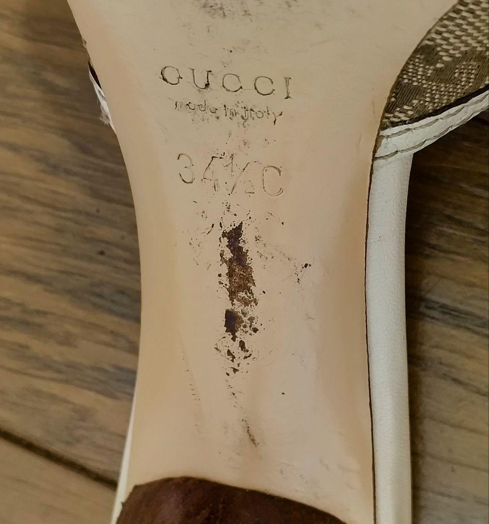 GUCCI GGキャンバス バンブービット ミュール サンダル 約22.5cm GUCCI グッチ GGキャンバス・バンブービットミュールサンダル靴