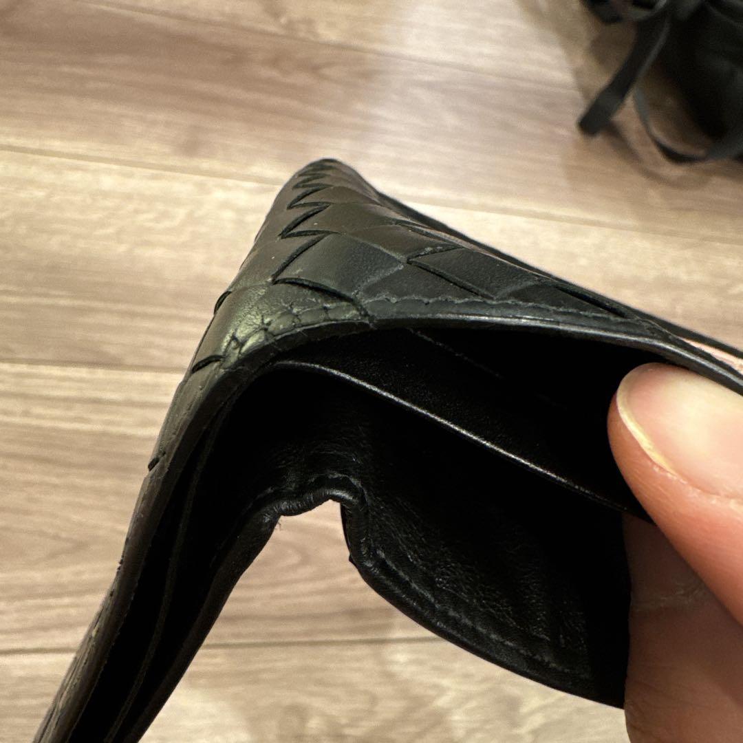 BOTTEGA VENETA ボッテガヴェネタ　二つ折り財布 ブラック