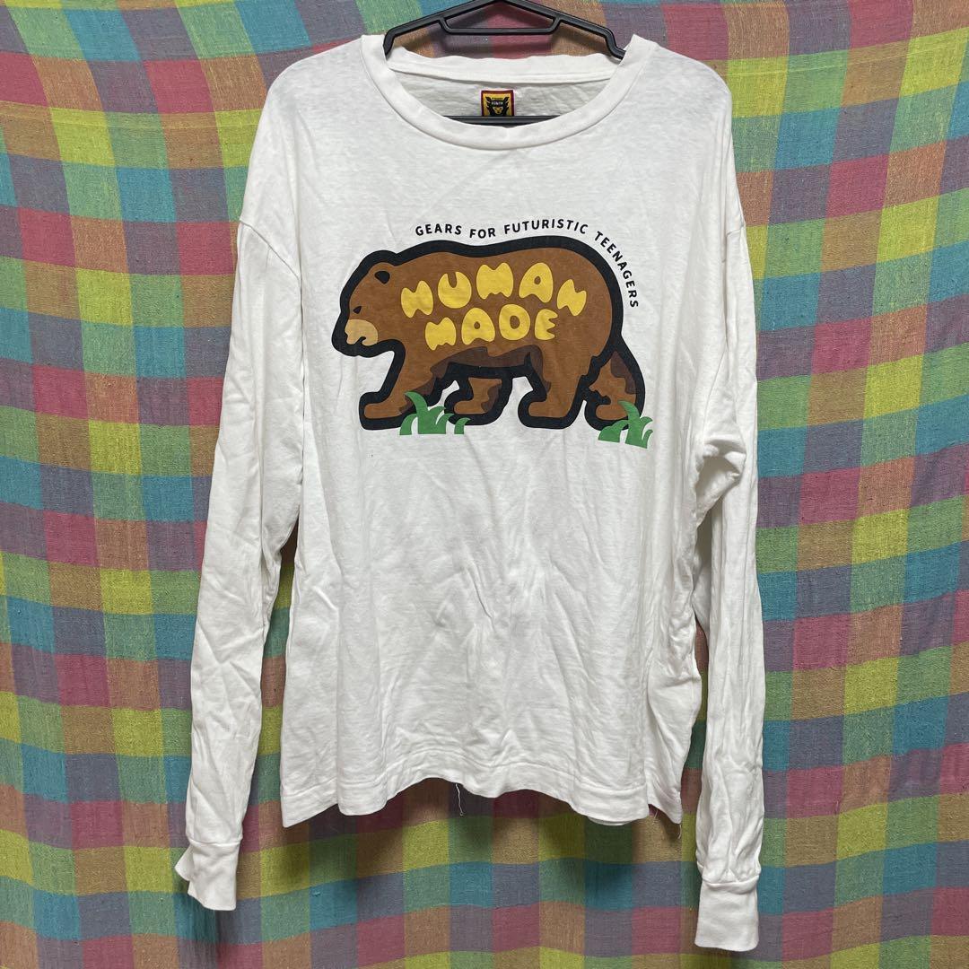 直送商品 HUMAN クマグラフィック長袖Tシャツ MADE トップス