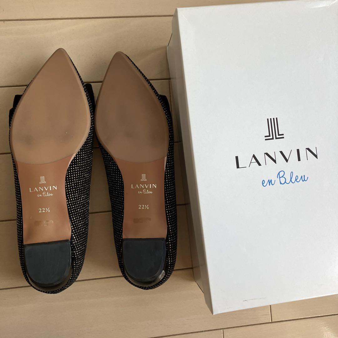 LANVIN en Bleu ポインテッドトゥシューズ☆新品未使用☆22.5安