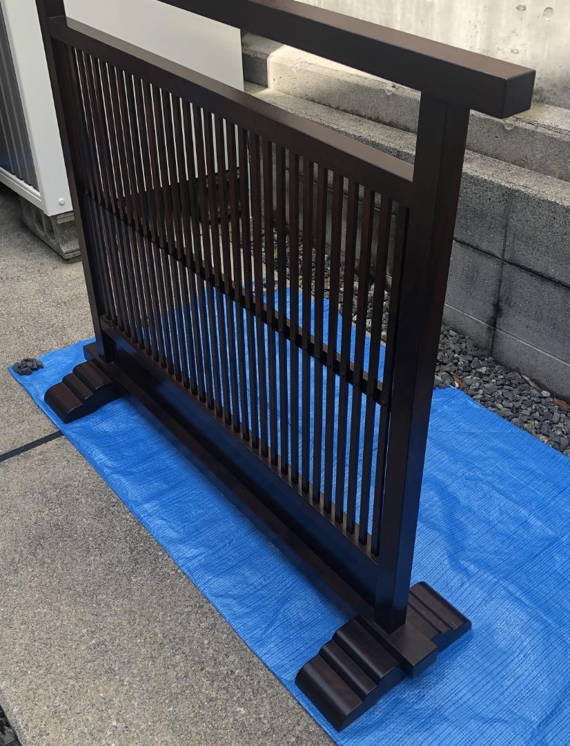 和風 衝立 格子デザイン 木製 パーテーション 目隠し 間仕切り#864