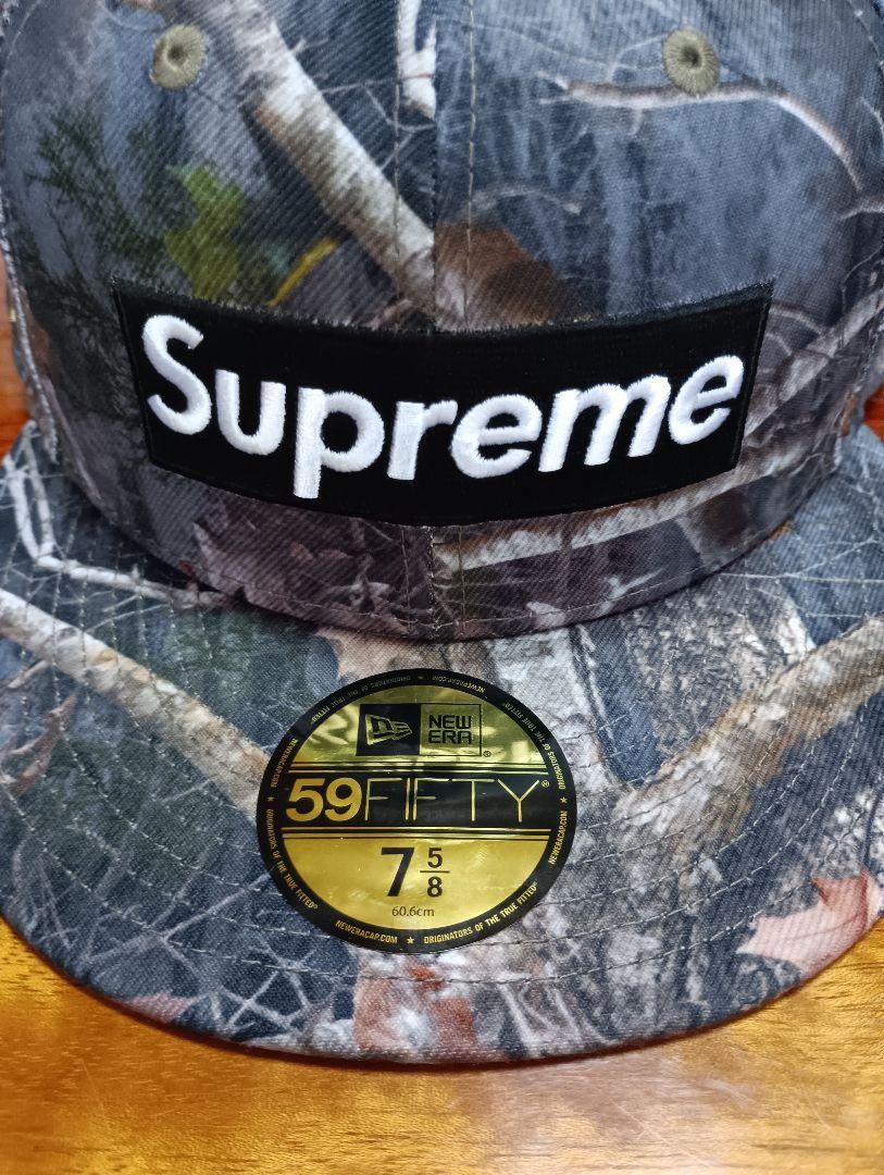 専用 25SS Supreme BoxLogo Camo 7 5/8 枯葉