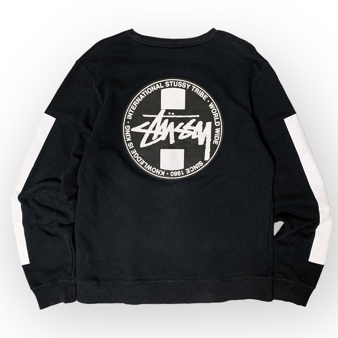 【希少デザイン】Stussy オールドステューシー アームライン スウェット