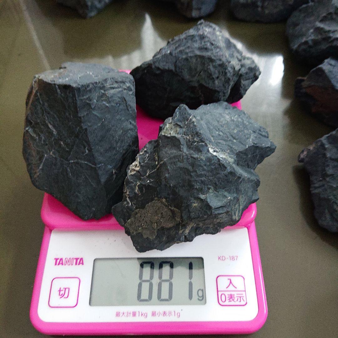 大量 約11キロブラックシリカ 原石 北海道 上ノ国マイナスイオン