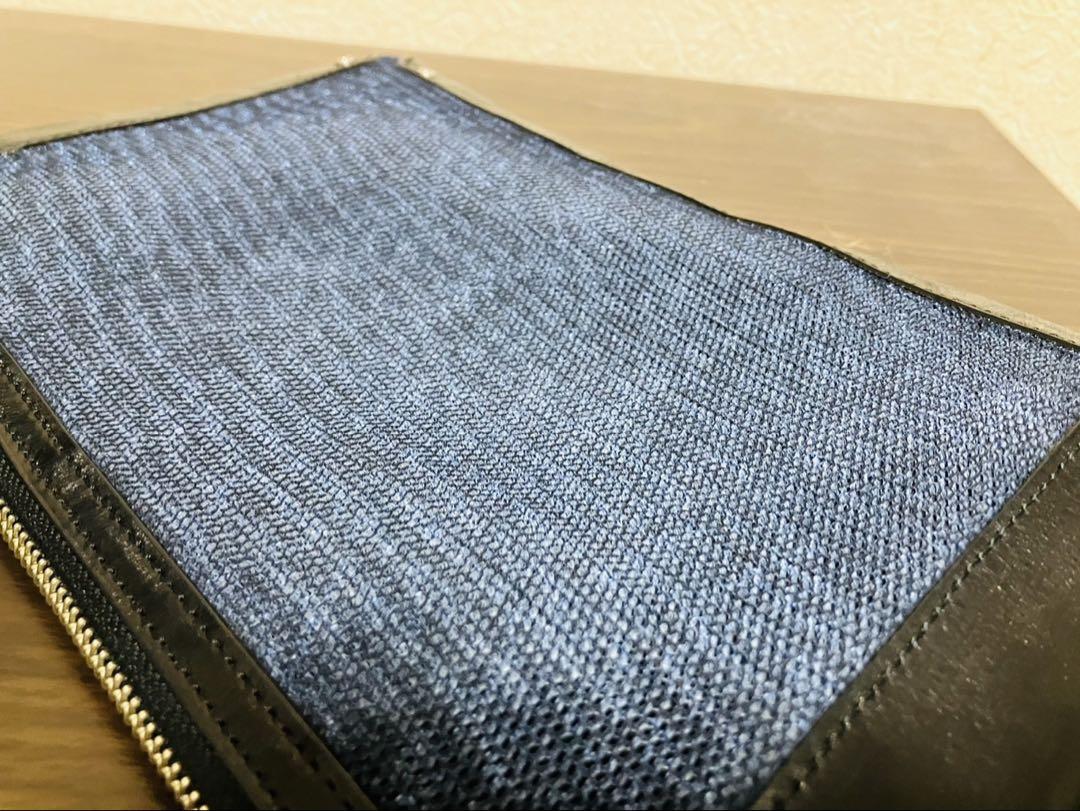【未使用】ARTISANアルチザン　ファイブフォックス　クラッチバッグ　デニム風