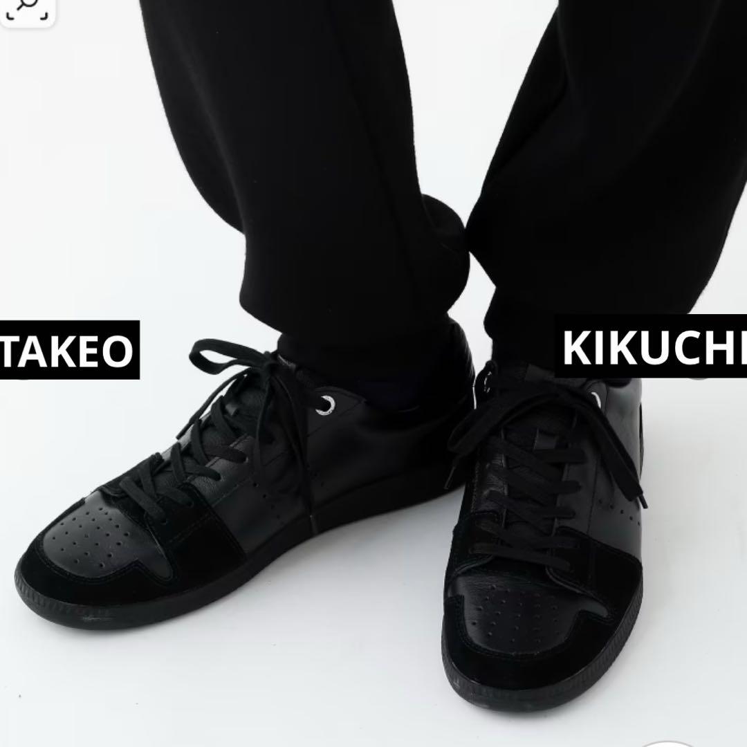 ⭐️ 新品⭐️ 本革　タケオキクチ　レザースニーカー27㎝　ブラック　TAKEO