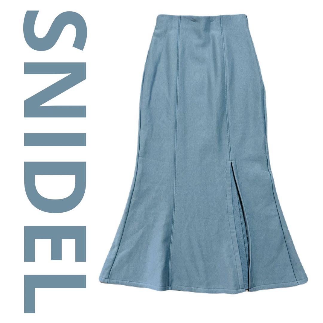超美品 snidel スナイデル スウェットフレアロングスカート ライトグリーン 5,358円