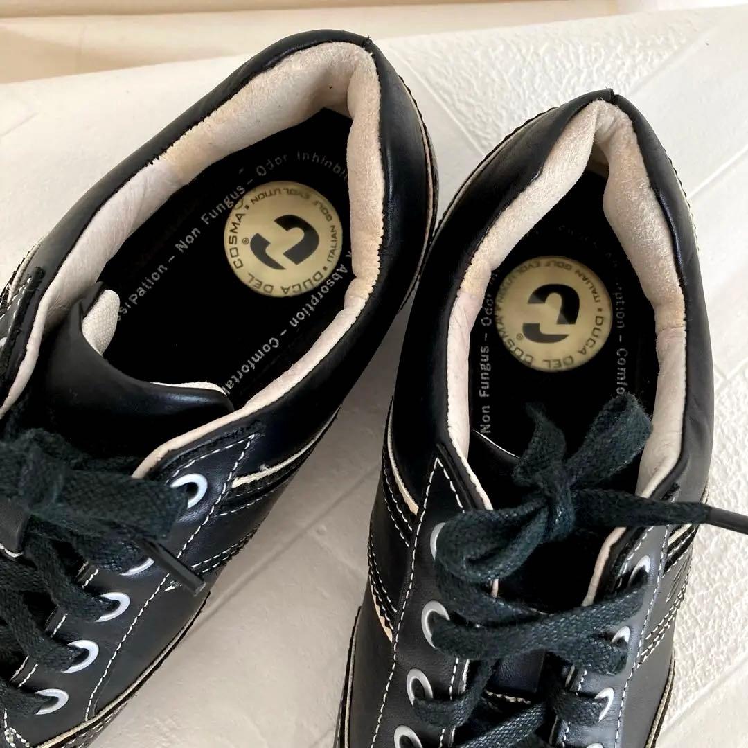 【美品】DUCA DEL COSMA レディースゴルフシューズ23cm DUCA DEL COSMA イタリア製 ゴルフシューズ レディース 23 DUCA DEL