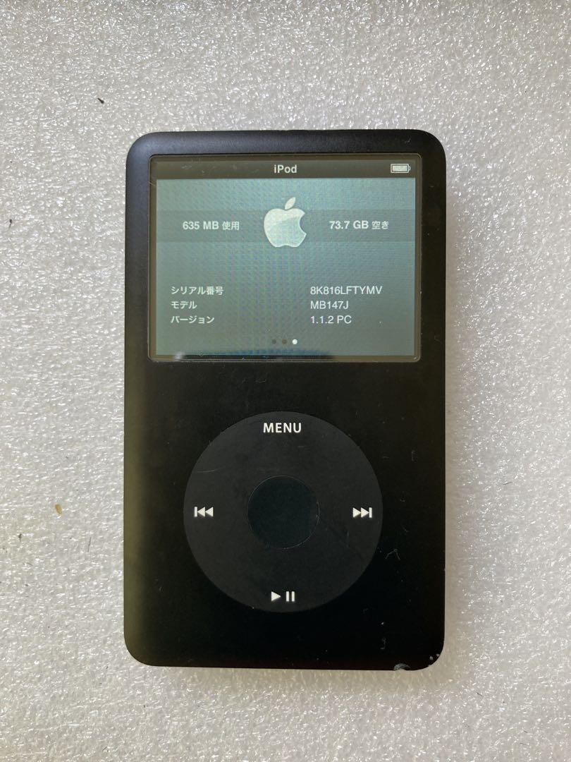 iPod classic HDD80GB 真っ黒モデル　新品バッテリー交換済