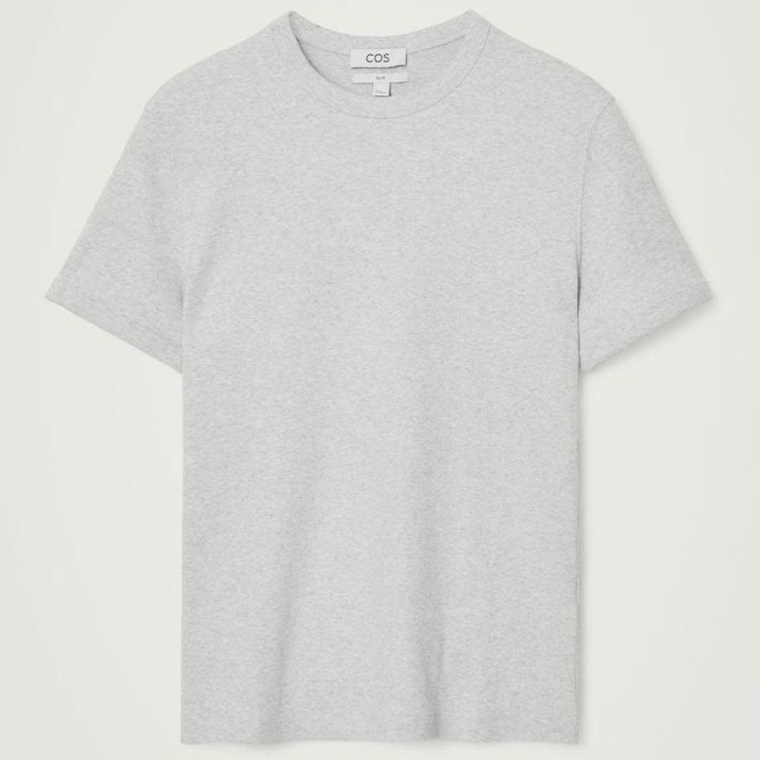 cos スリムフィットリブtシャツ サイズs