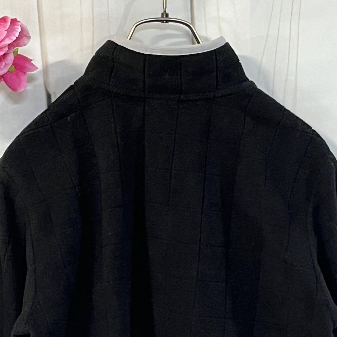 クレージュcourreges ハーフジップフリース 【38】ブラック ロゴ