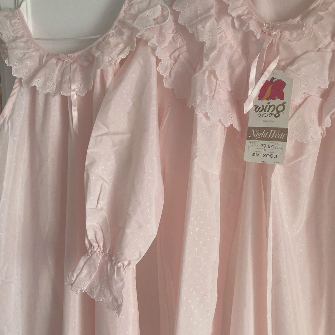 ヴィンテージ ワコール ウィング ガウン ネグリジェ リボン フリル 新品 ヴィンテージ ワコール ウィング ガウン ネグリジェ リボン フリル 新品