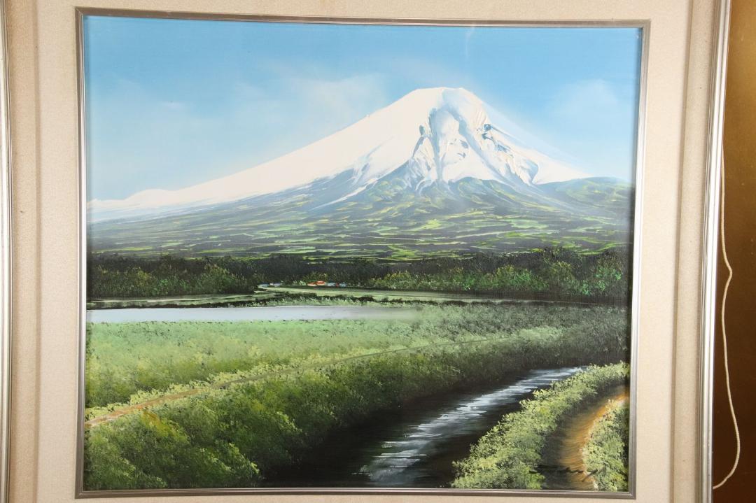 超歓迎された 古屋茂男「旅情」油彩 F6 額装 山美会会員 山梨