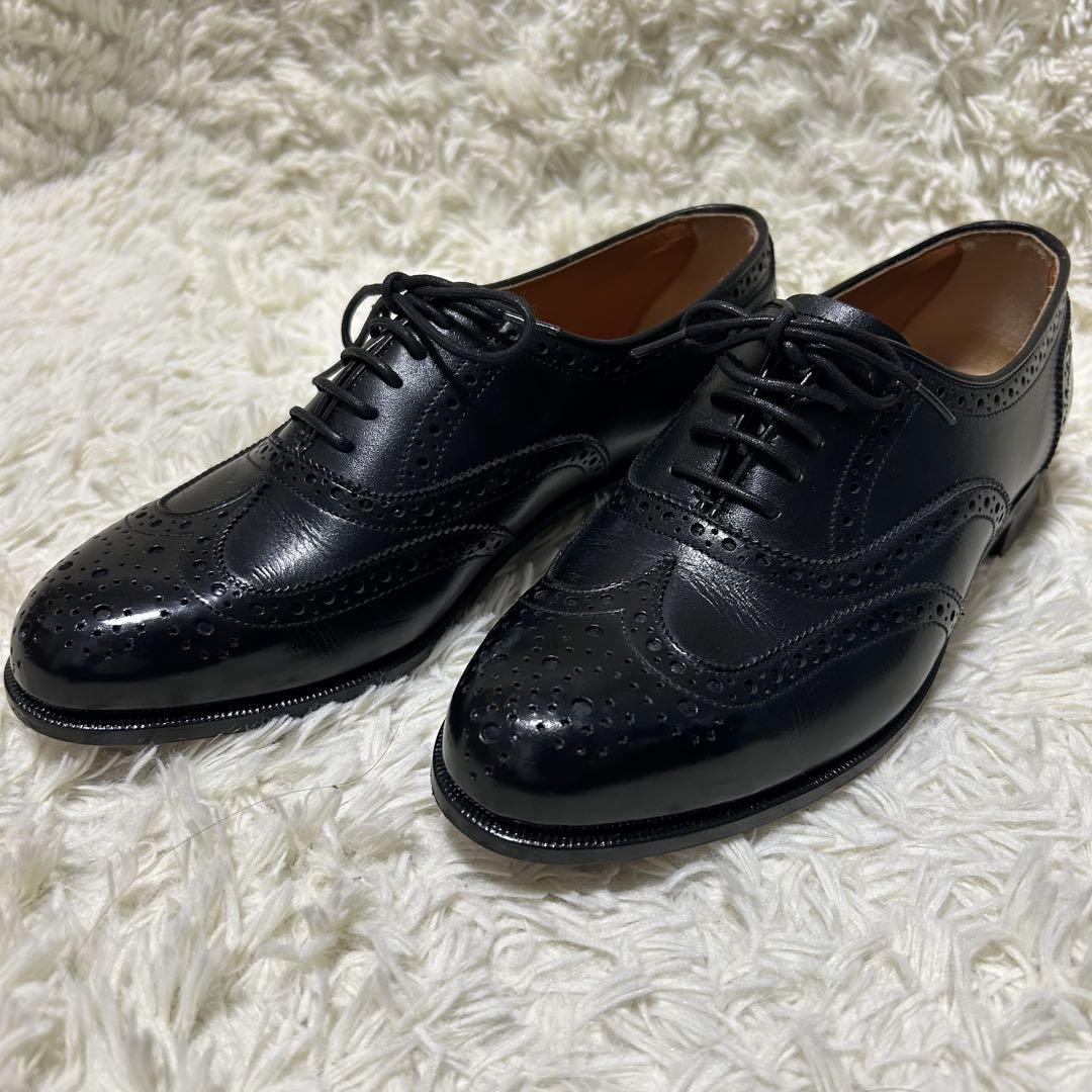 【極美品】トムマッキャン 革靴 メダリオン 黒 ブラック レザー 本革 23.5