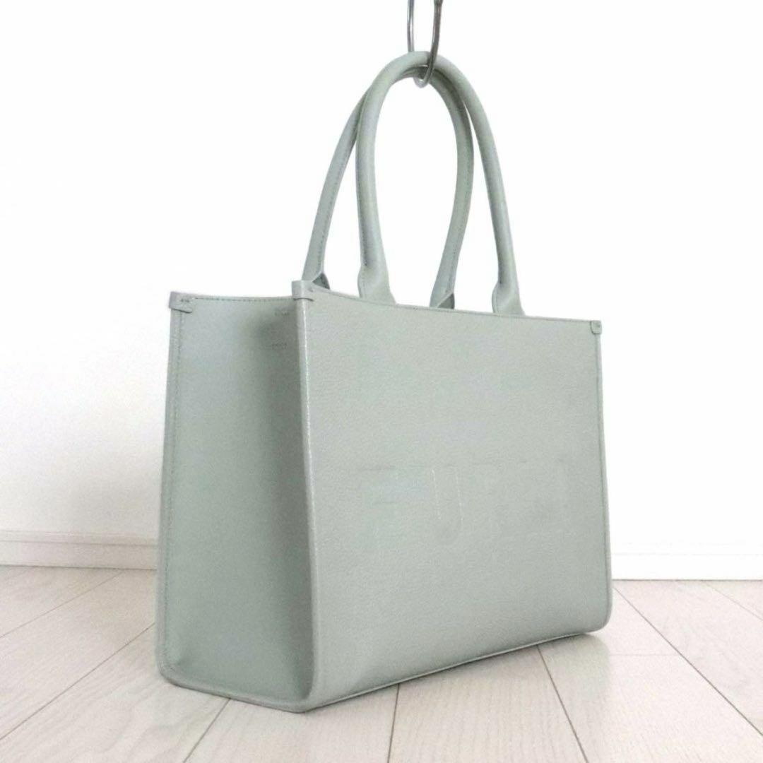 美品 FURLA フルラ ワンダー ロゴ型押し レザー ハンド トート