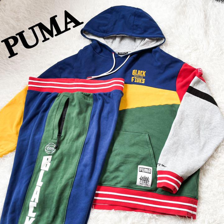 高質 PUMA プーマ ジャージ コラボセットアップ L デカロゴ 刺繍 その他