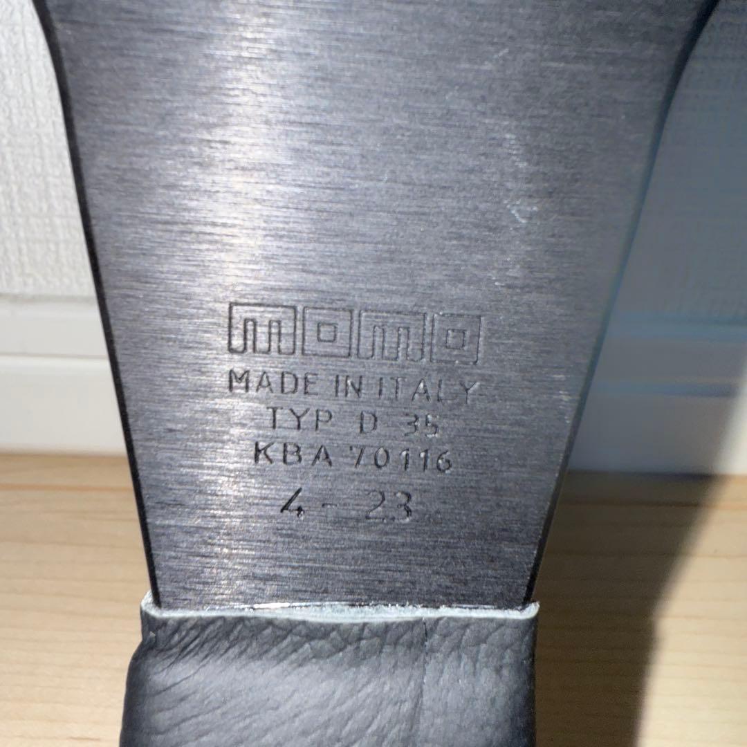 MOMO チューナー ブラック 350 ハンドル レッドステッチ