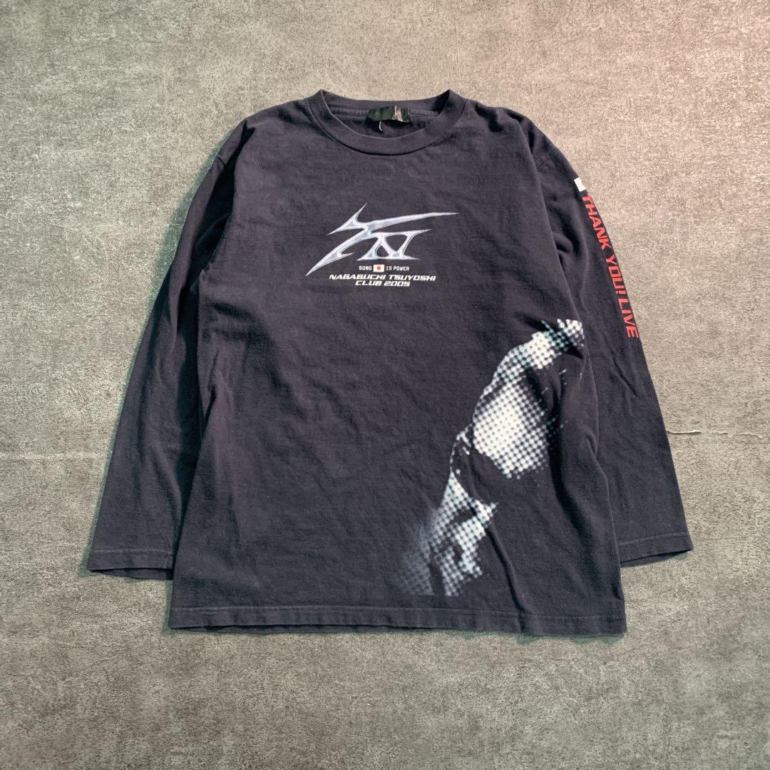 7BS1 長渕剛 2005ツアー 長袖Tシャツ 黒 古着
