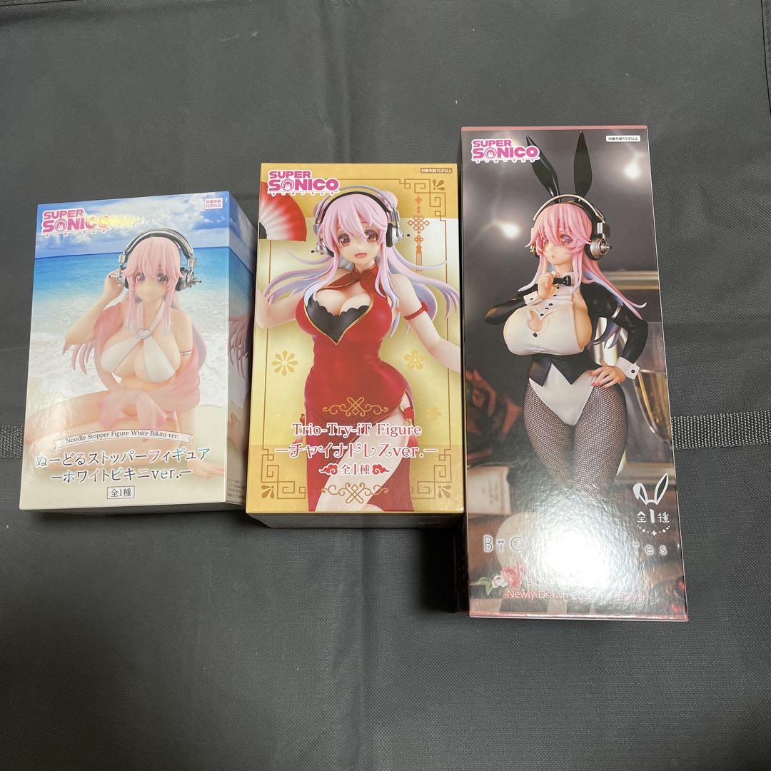 すーぱーそに子　ぬーどるストッパー バニー　チャイナ　フィギュア 4点セット すーぱーそに子 3体セット バニー チャイナ ぬーどるストッパー