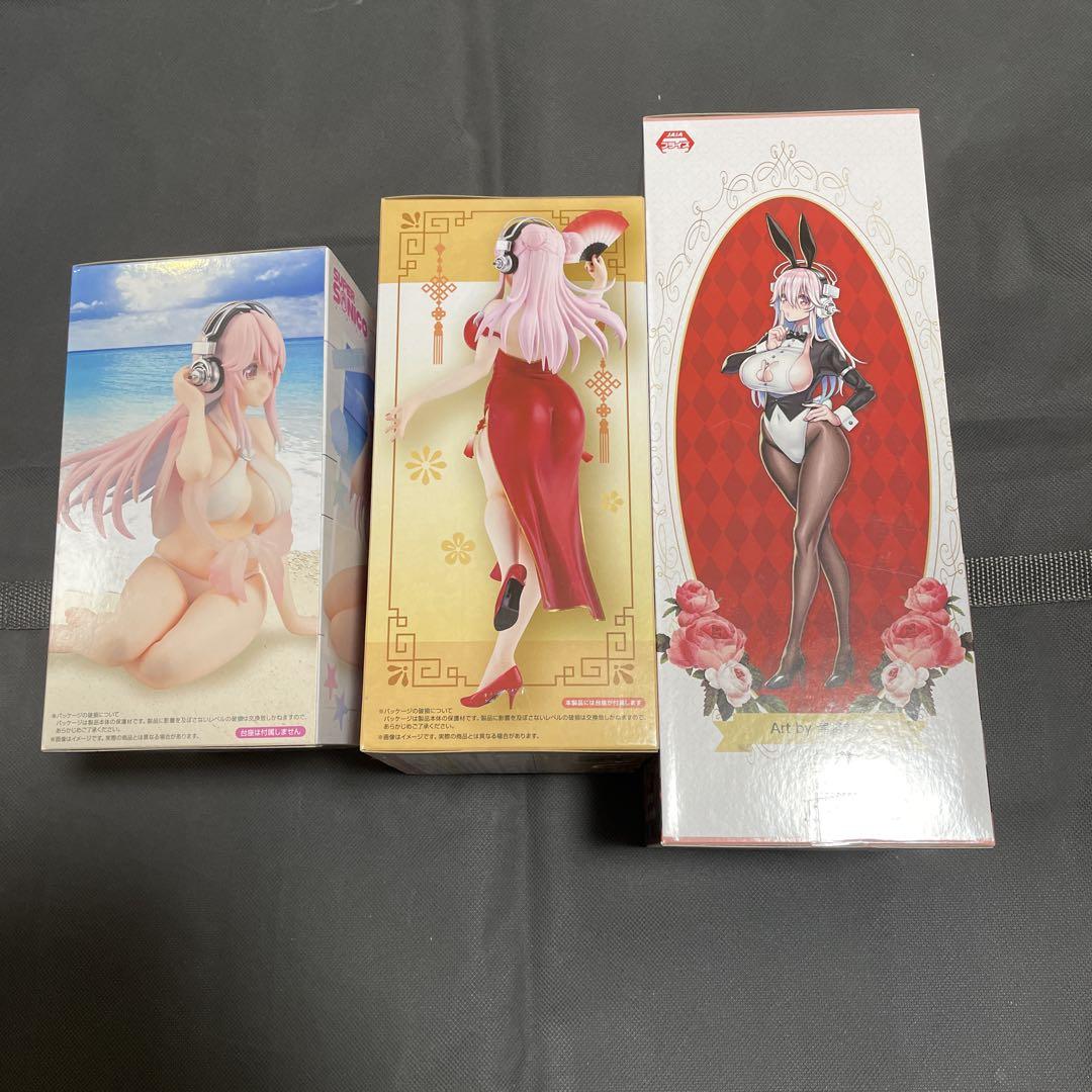 すーぱーそに子　ぬーどるストッパー バニー　チャイナ　フィギュア 4点セット すーぱーそに子 3体セット バニー チャイナ ぬーどるストッパー