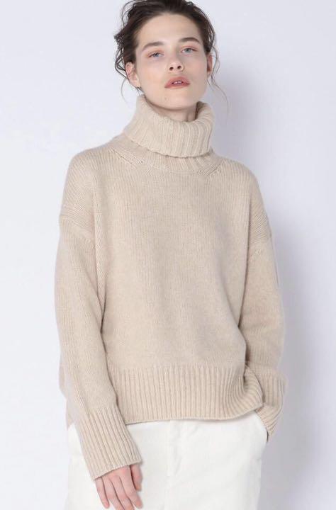 GALERIE ベージュ HfyIu-m38552899768 ファインウールハイネックニット 即納再入荷