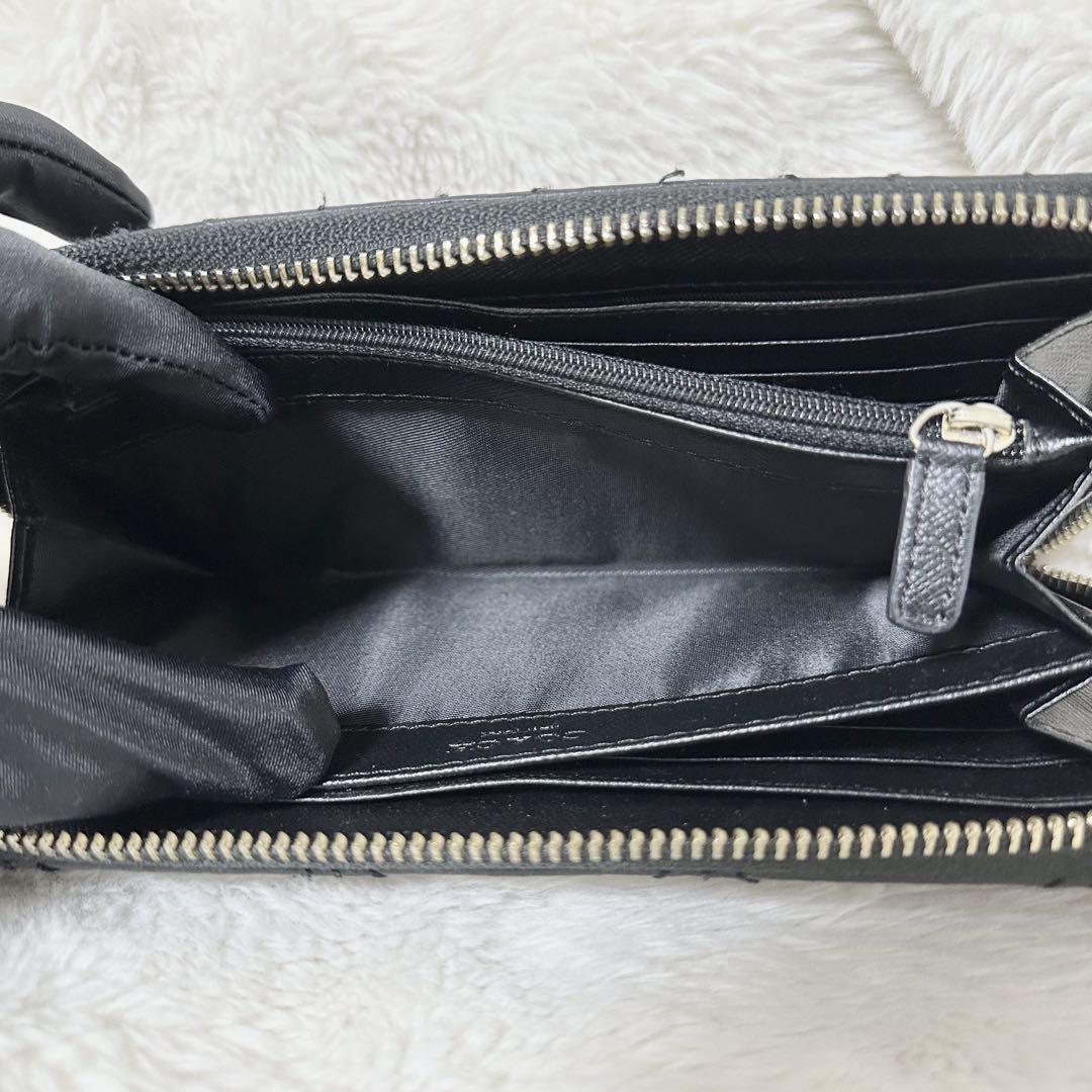 選ぶなら キルティング COACH ブラック長財布 小物 53637 ラウンドファスナー 小物