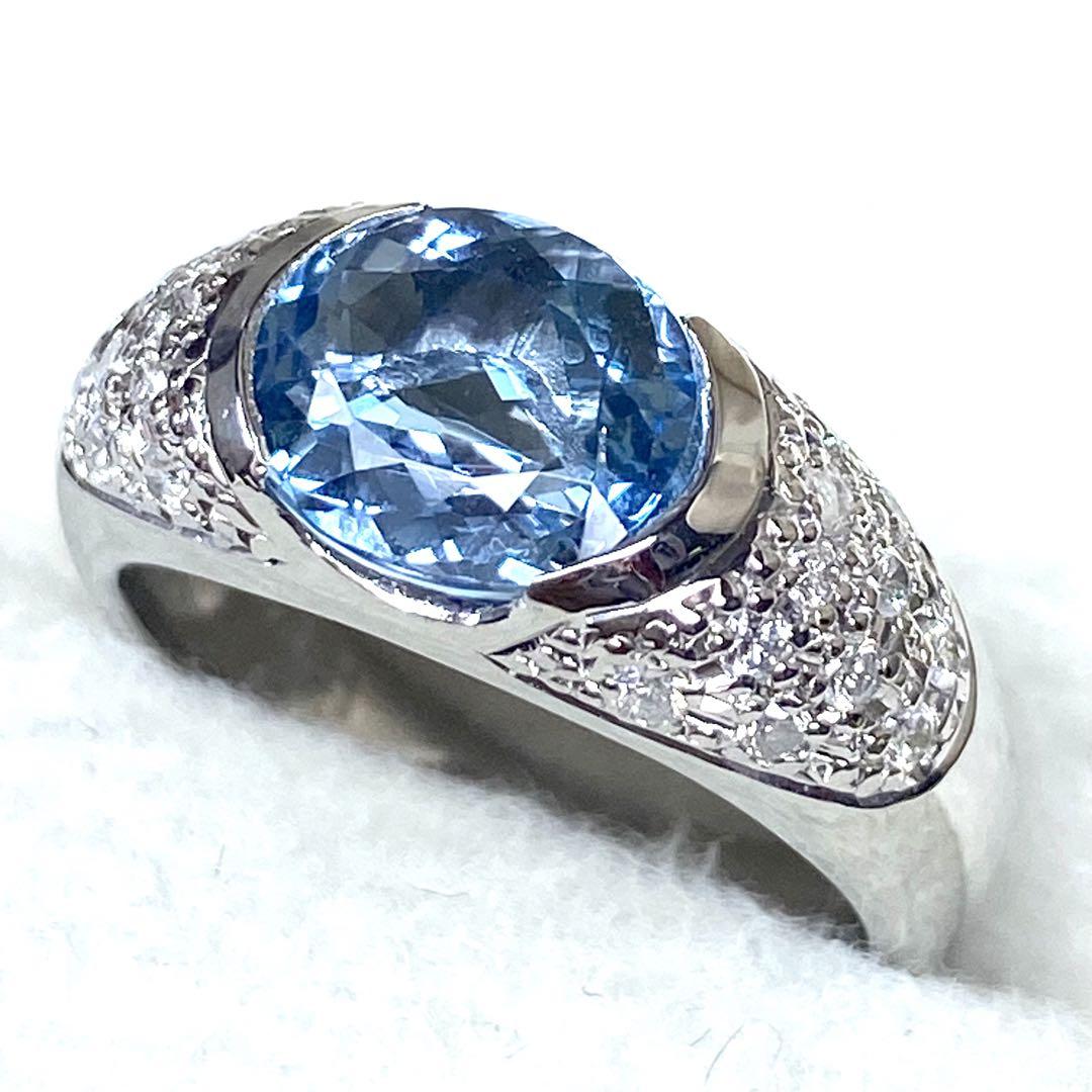 サンタマリアアクアマリン ダイヤモンドリング AQ 0.40ct D 0.25