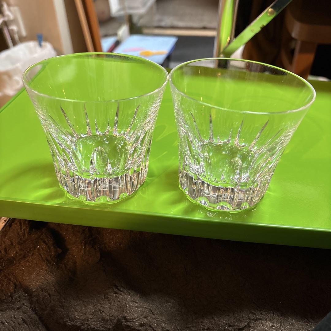 訳アリ Baccarat カットグラス 2個セット