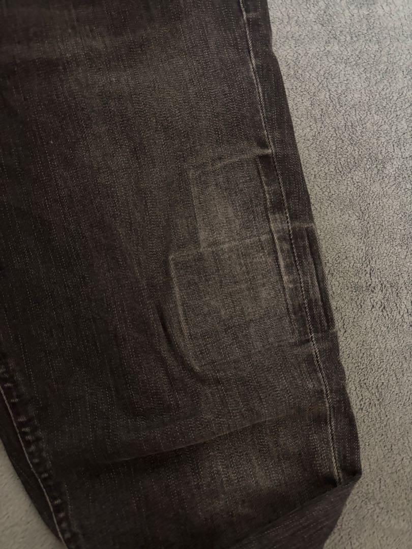 ヌーディージーンズ Lean Deanダークグレー デニムsize 32/32