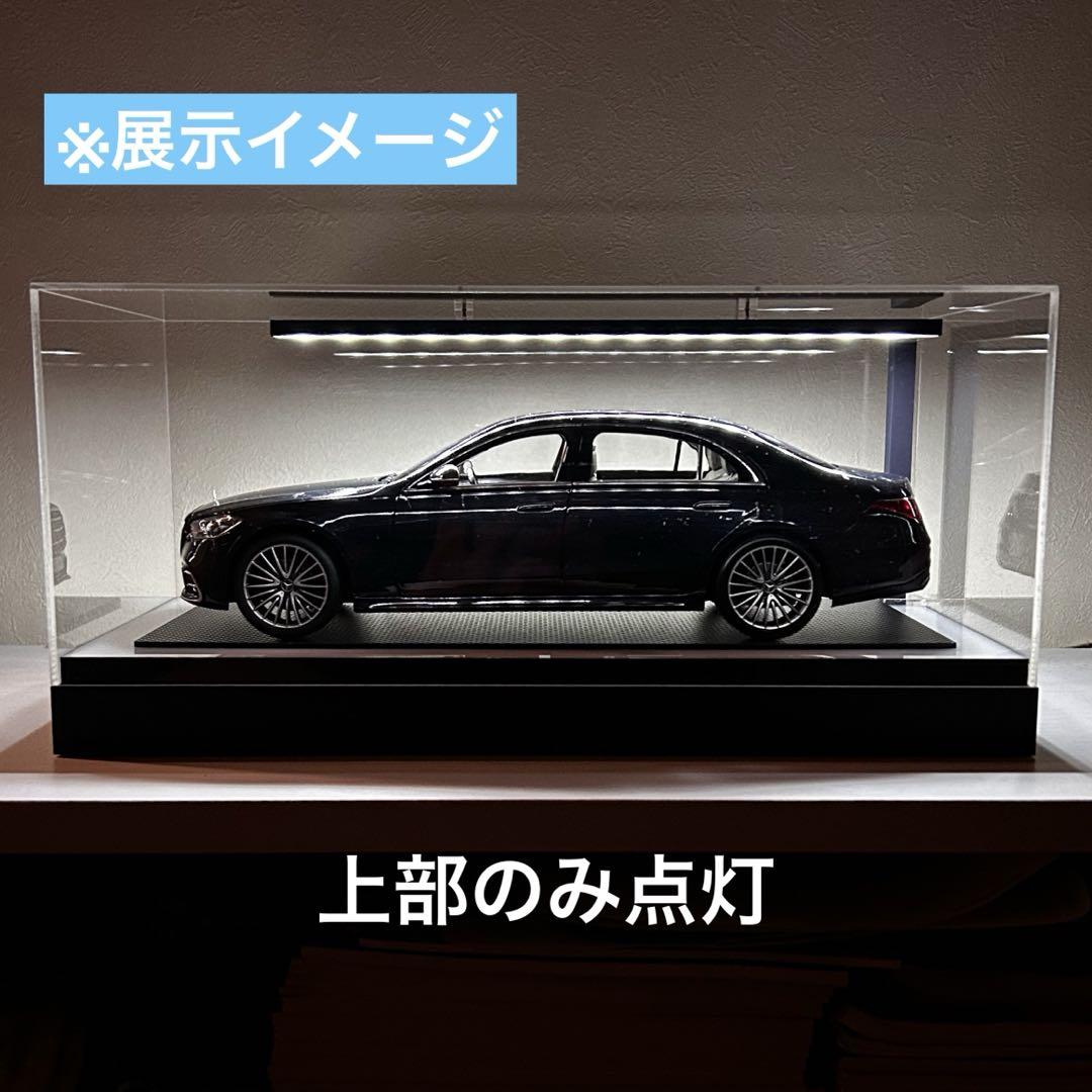1/18 ミニカー用 LED照明付ディスプレイケース (半艶ネイビー)