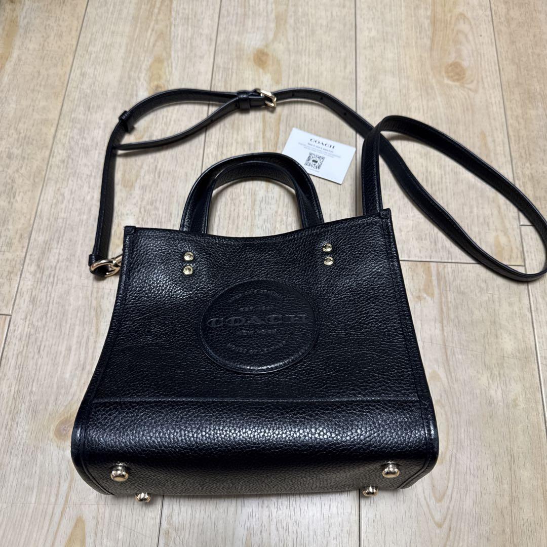 コーチ　デンプシートート22cm 黒　レザー