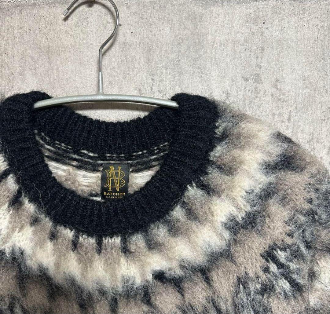 batoner モヘア モヘヤ ノルディックニットセーター 22aw