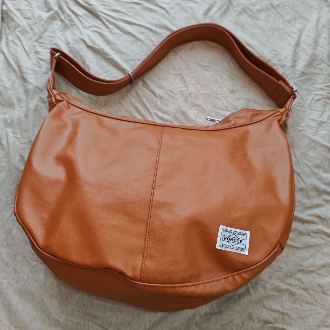 PORTER ポーター フリースタイル ショルダーバッグ ハーフムーン キャメル