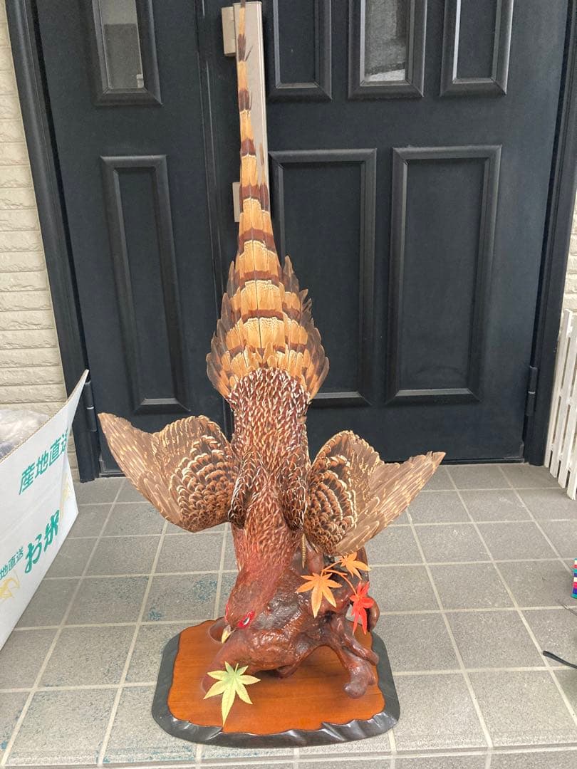 玄関先迄納品 鳥の置き物 置物 オブジェ インテリア レトロ groupe