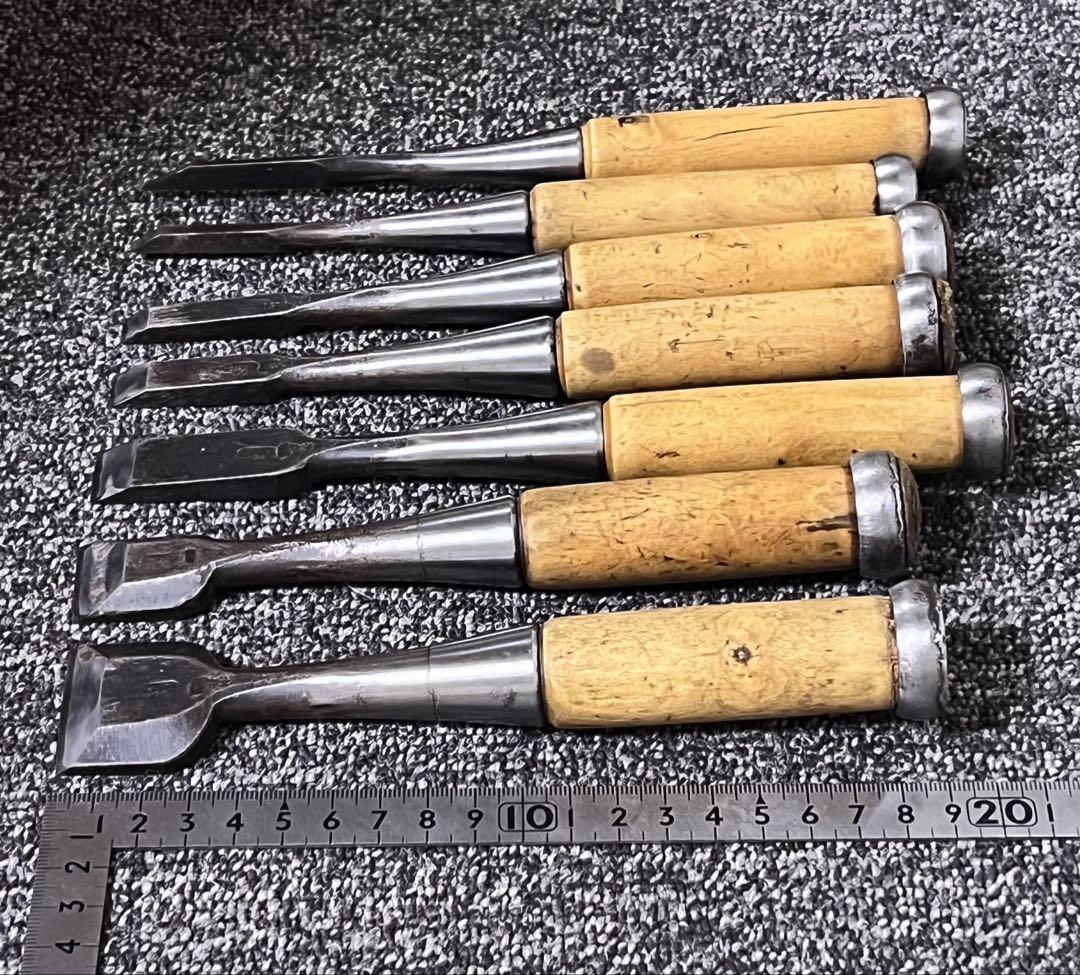 鑿 ノミ 追入鑿 在銘 俊弘丸 7丁 職人 DIY 建築 大工道具 - メルカリ
