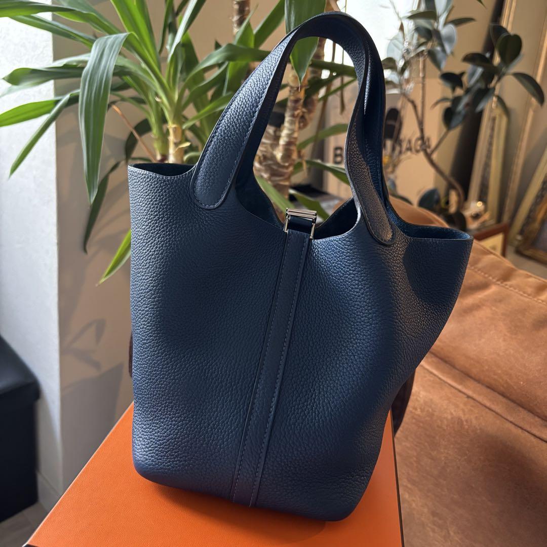 HERMES エルメス ピコタンロック PM ブルーサフィール