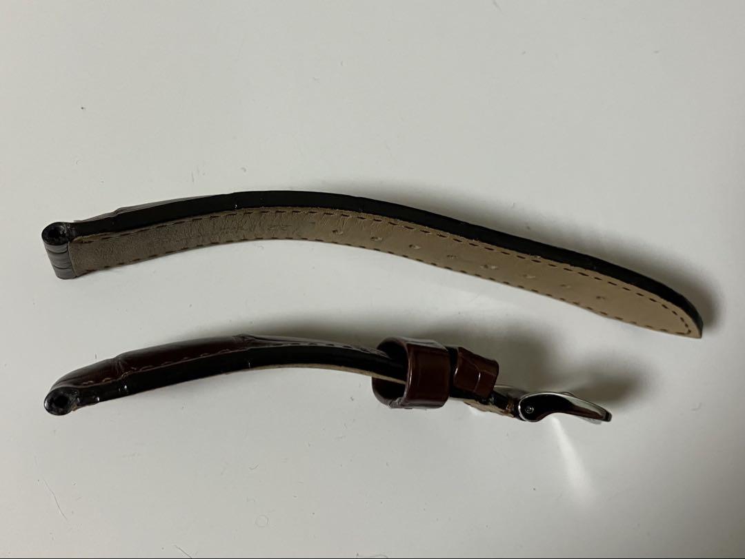 HIRSCH EARLルイジアナマットクロコバンド尾錠付き美品22mm